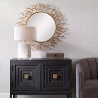 Uttermost Into The Woods Gold Round Mirror