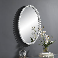 Uttermost Serna White Oval Mirror