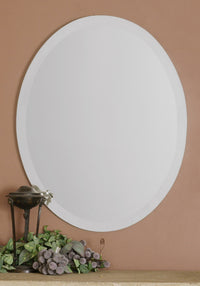 Uttermost Frameless Vanity Oval Mirror