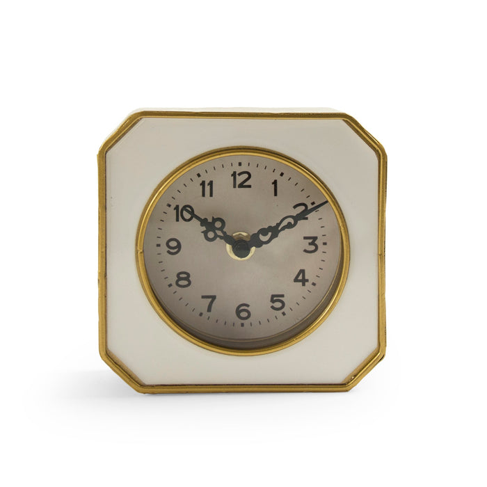 White and Gold Clock by Zentique