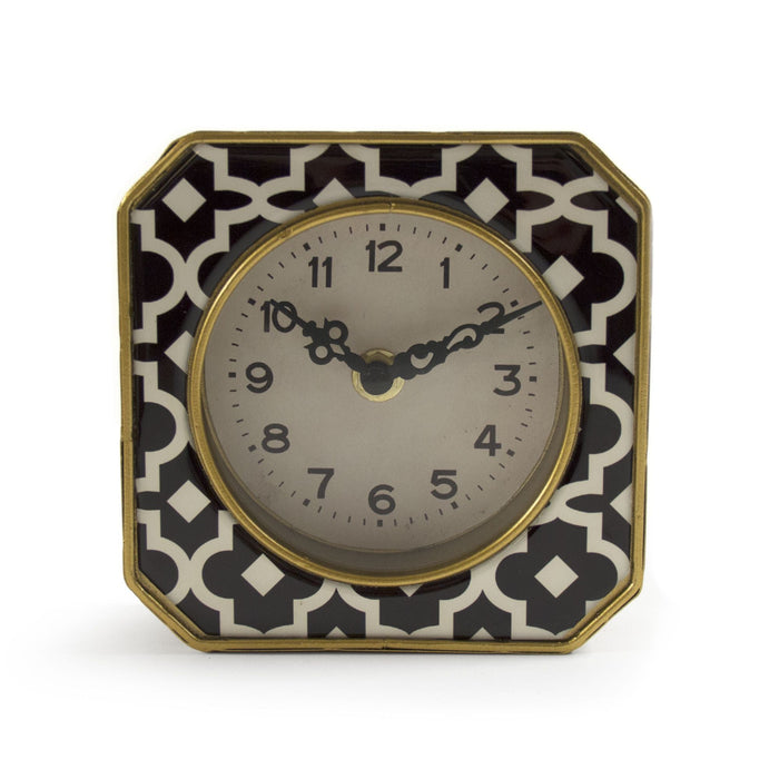 Black and White Pattern Clock by Zentique