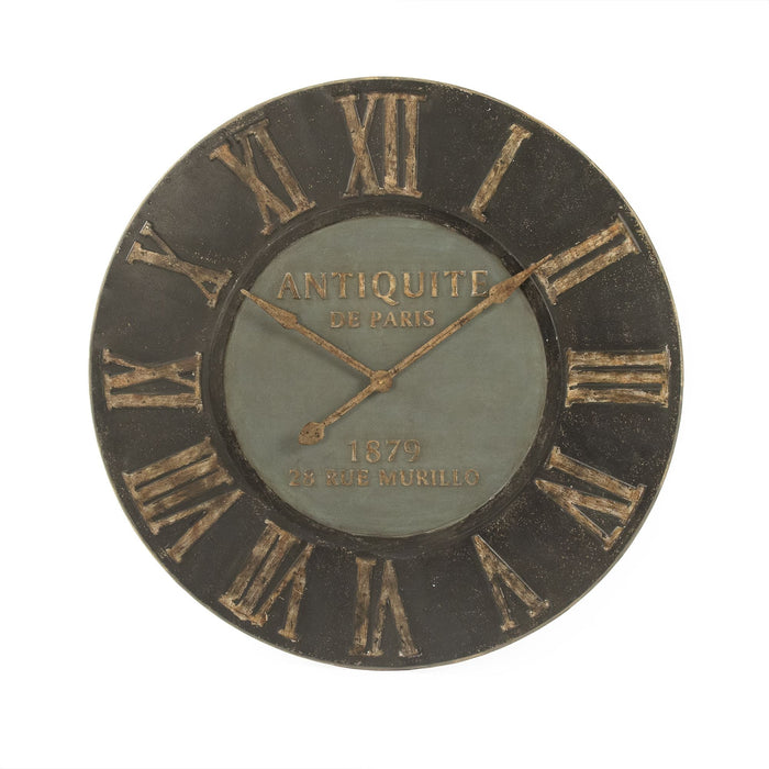 Wooden Frame Iron Clock by Zentique