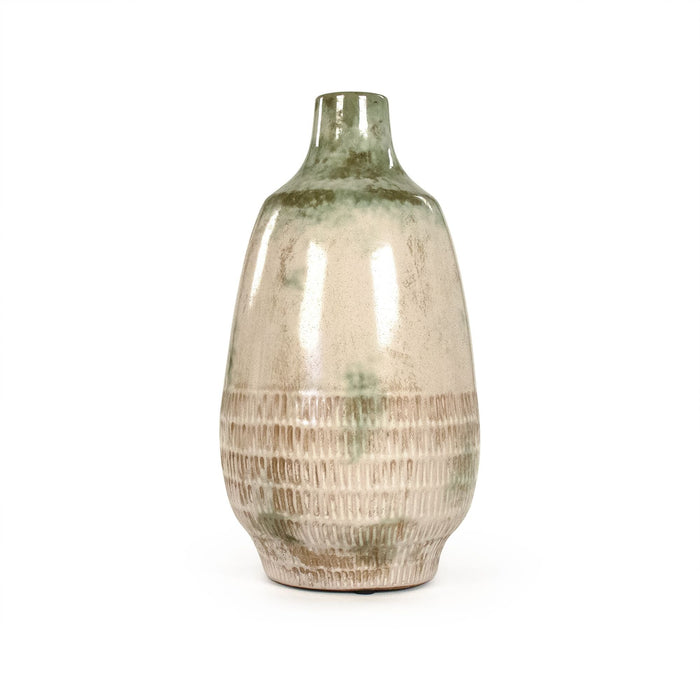 Ivory and Jade Vase Large by Zentique