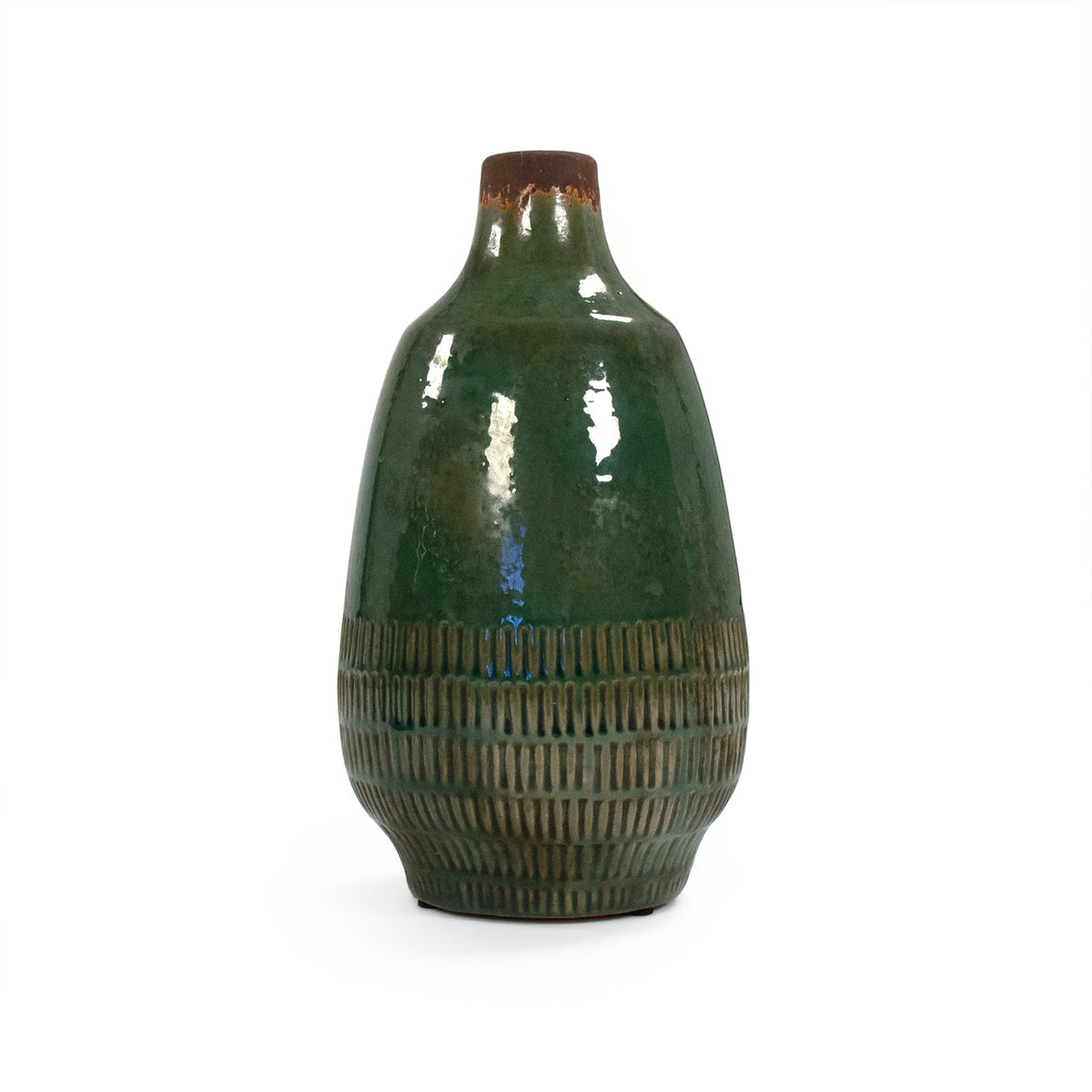 Distressed Emerald Vase Small by Zentique