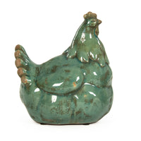 Distressed Green Chicken Large by Zentique
