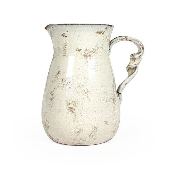 Distressed Off-White Pitcher by Zentique