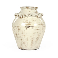 Distressed Off-White Vase by Zentique