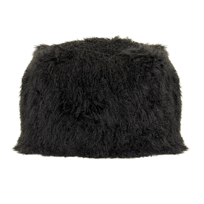 Tibetan Black Lamb Fur Pillow by Zentique