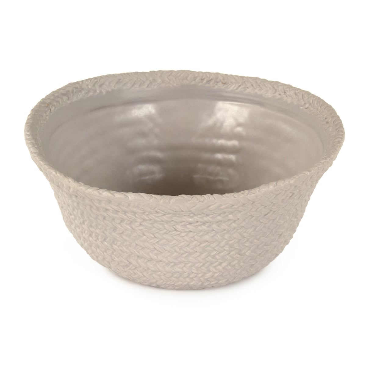 Grey Cross Weave Bowl Small by Zentique