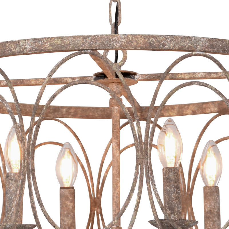 Rustic Metal Drum Chandelier by Zentique