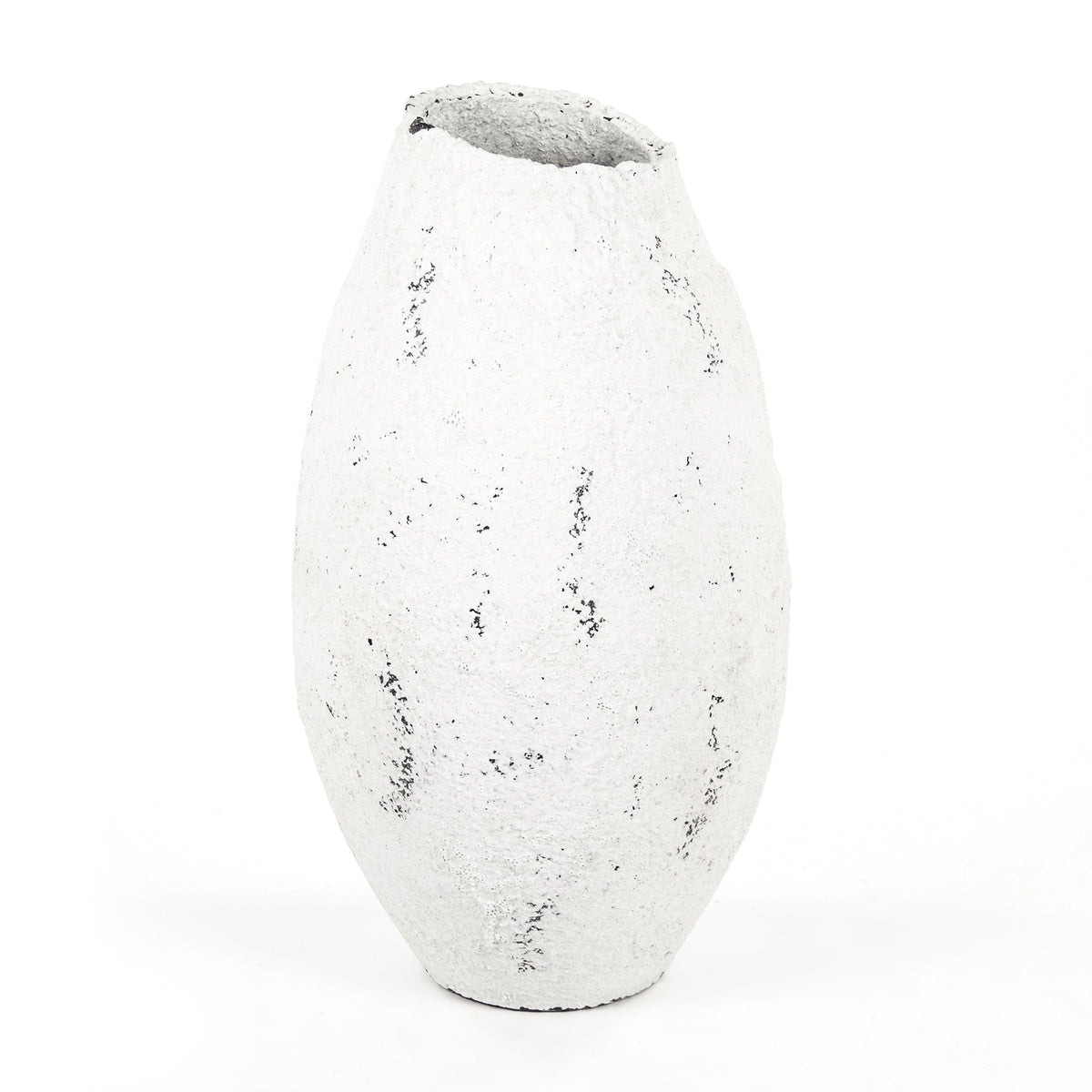 Distressed Grey and White Large Vase (14A113) by Zentique