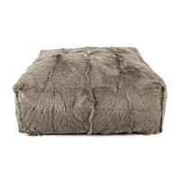 Tibetan Goat Fur Ottoman by Zentique