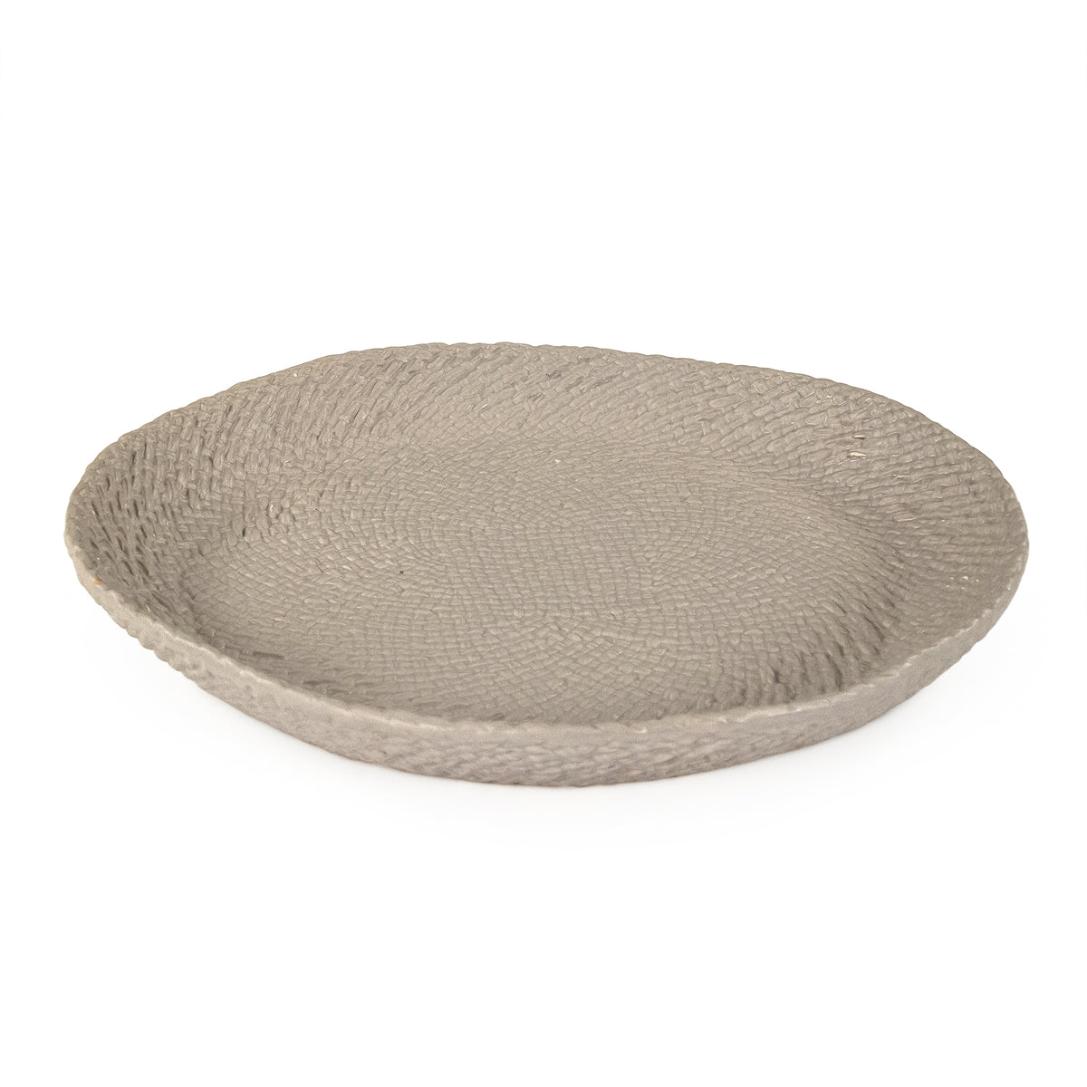 Grey Cross Weave Platter Large by Zentique