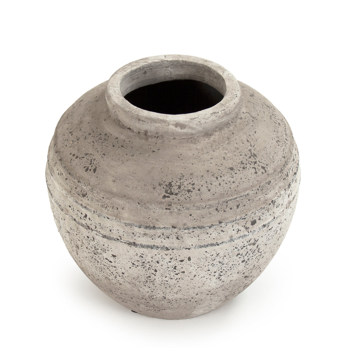 Distressed Grey Wash Vase (8489L A344) by Zentique