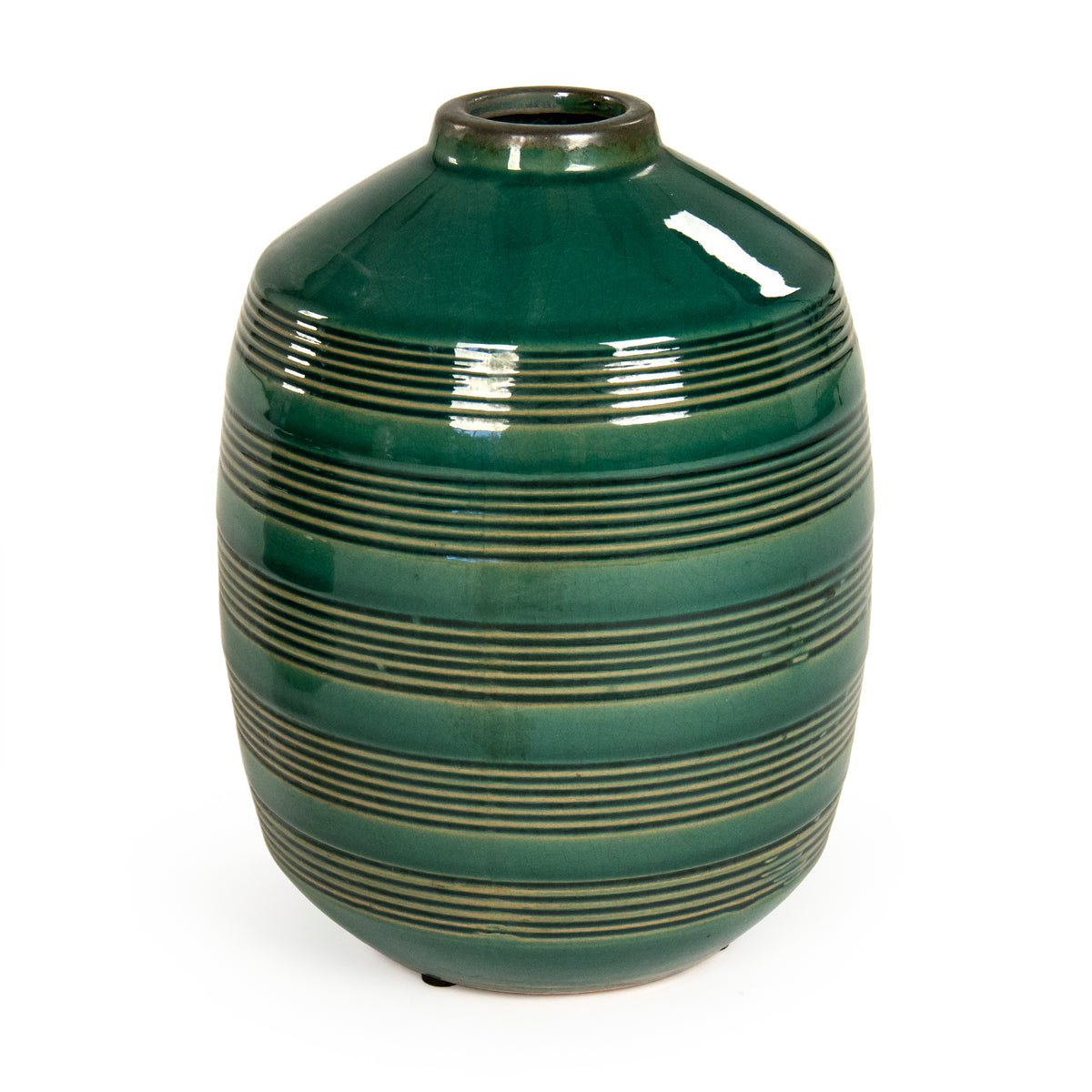 Distressed Emerald Vase Large by Zentique