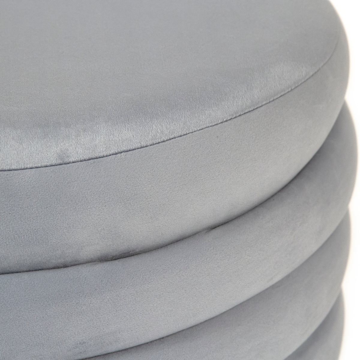 Pale Blue Velvet Ottoman by Zentique