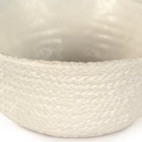 White Cross Weave Bowl Small by Zentique