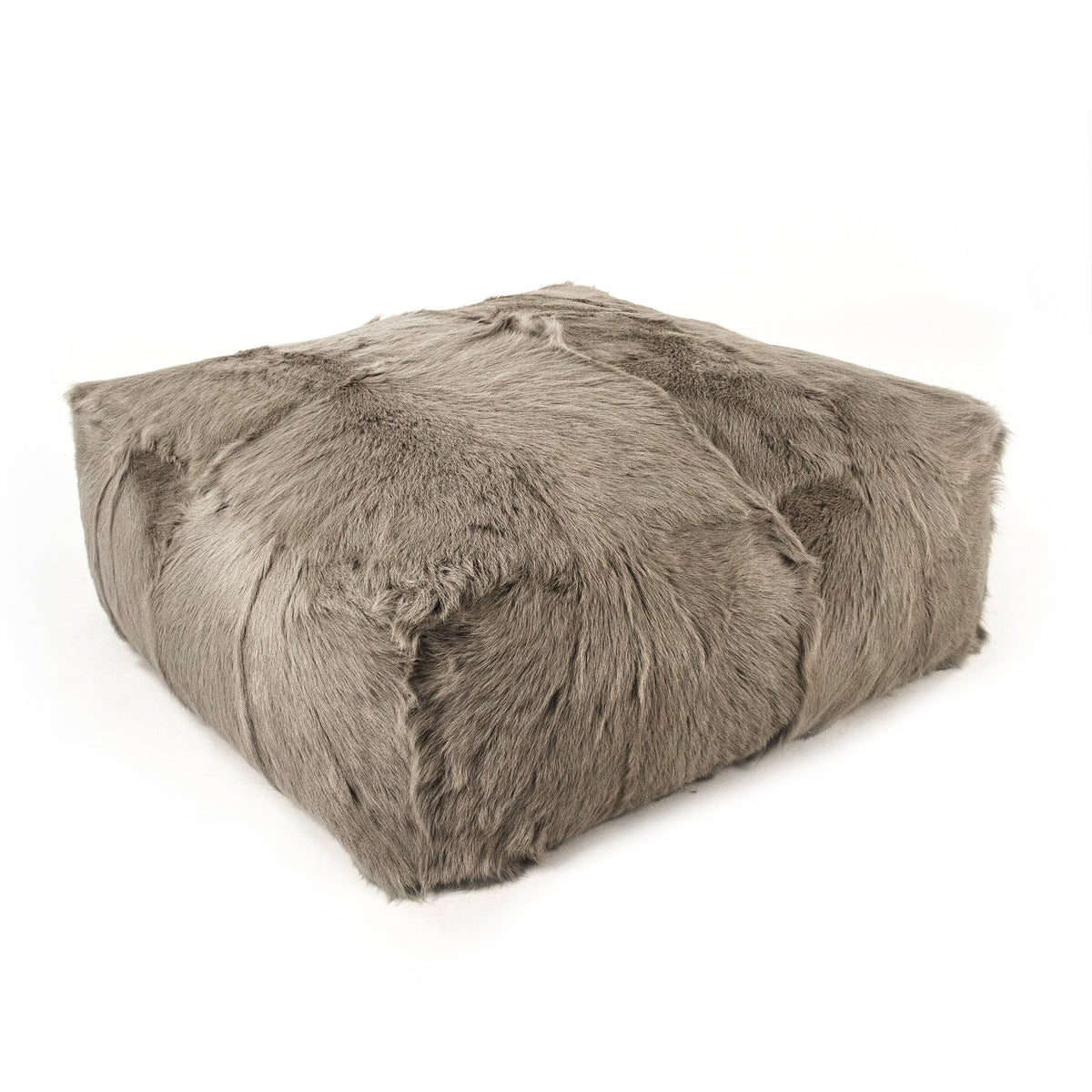 Tibetan Goat Fur Ottoman by Zentique