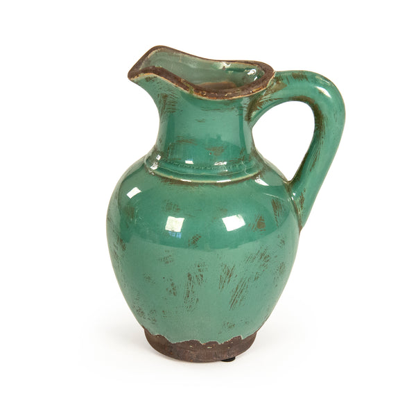 Distressed Green Pitcher Large by Zentique