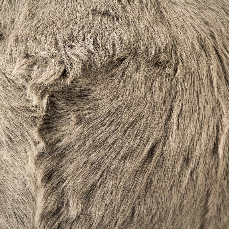 Tibetan Goat Fur Ottoman by Zentique