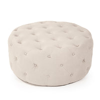 Round Tufted Ottoman by Zentique