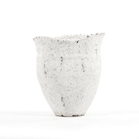 Distressed Grey and White Large Vase (14A124) by Zentique