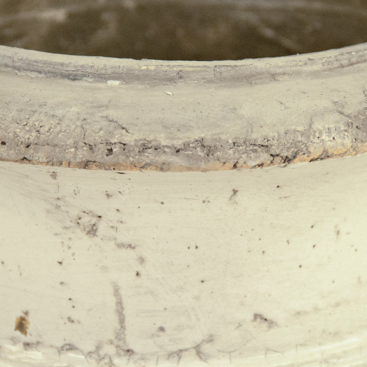 Distressed White and Grey Vase (6160L A25A) by Zentique