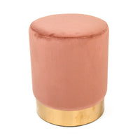 Mauve Rose Velvet Stool by Zentique