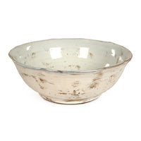 Distressed Off-White Flare Bowl by Zentique