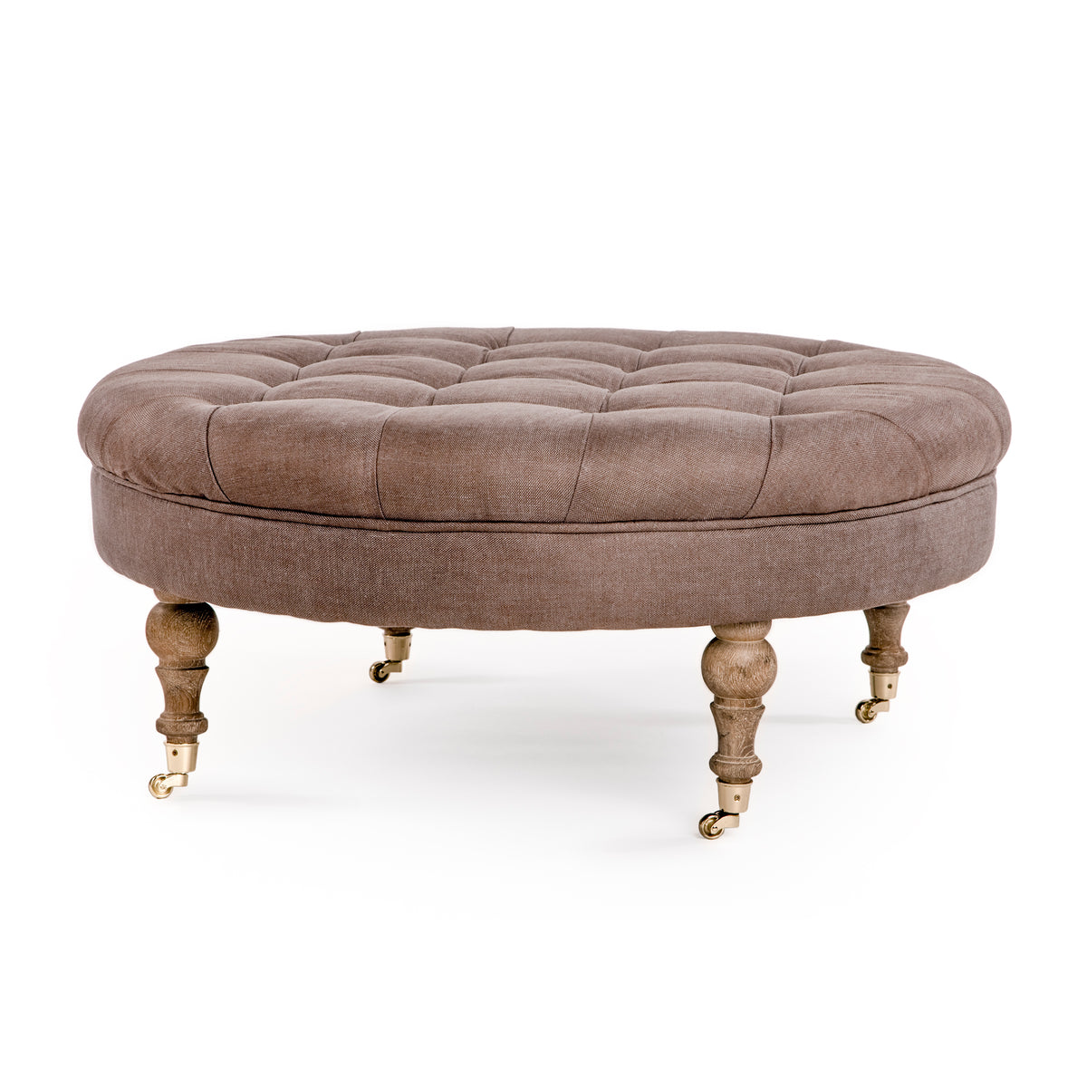 Maison Tufted Round Ottoman by Zentique