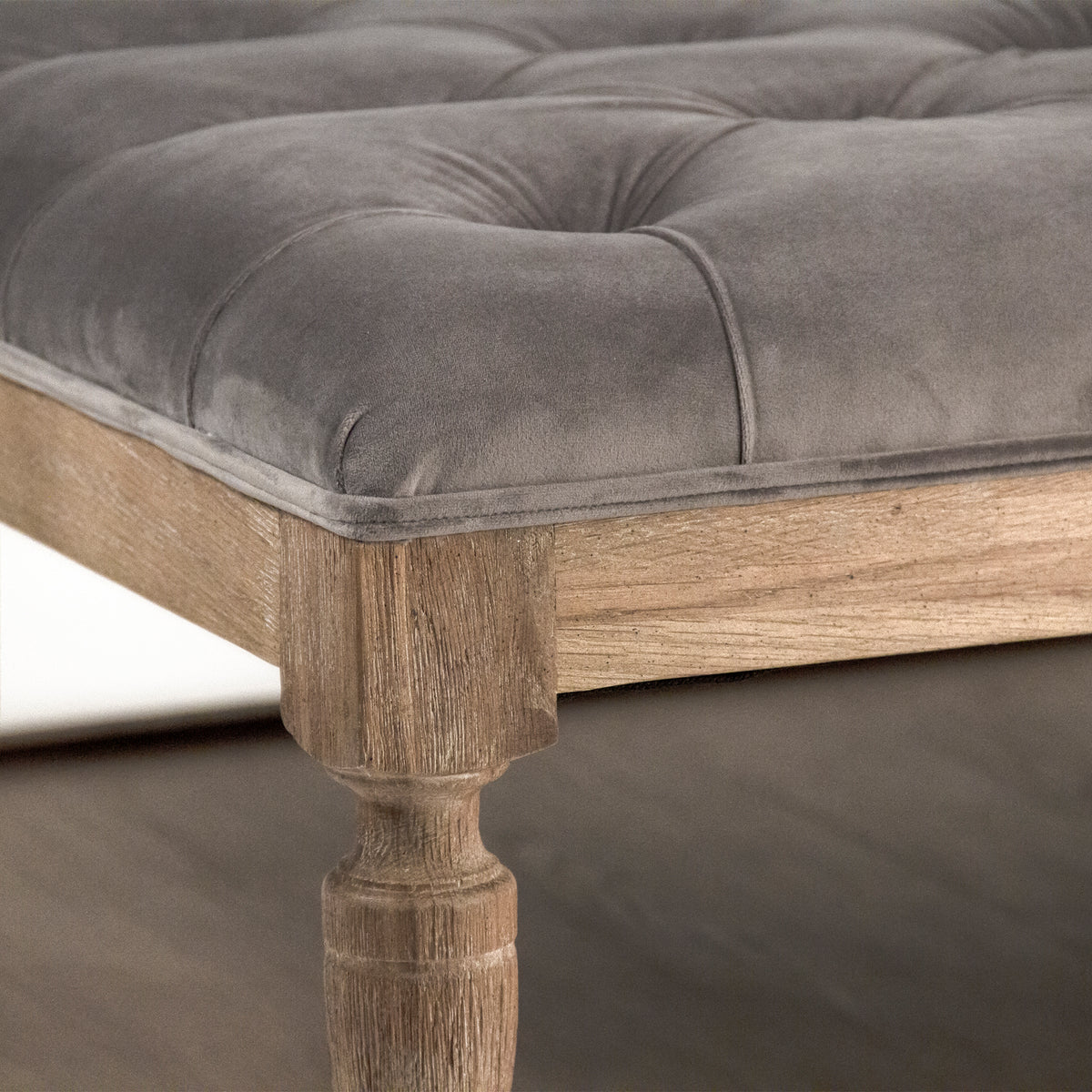 Square Tufted Ottoman by Zentique