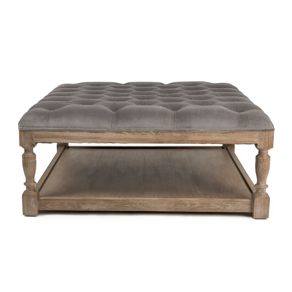 Square Tufted Ottoman by Zentique