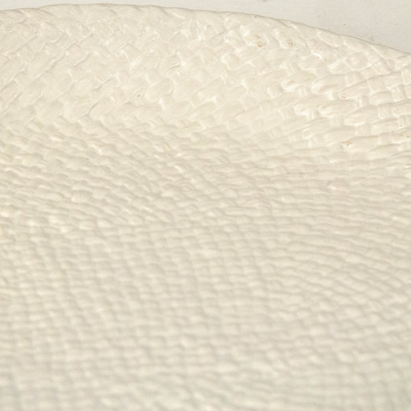 White Cross Weave Platter Medium by Zentique