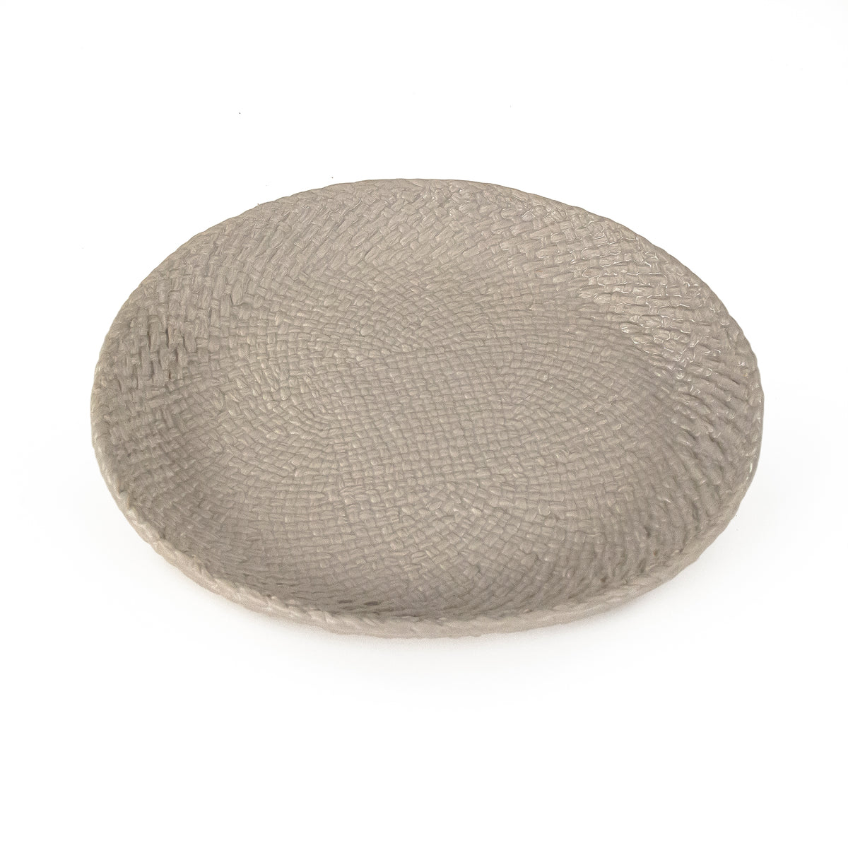 Grey Cross Weave Platter Medium by Zentique