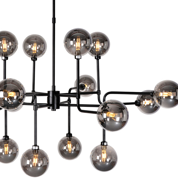 Abstract Grey Globe Pendant Light Large by Zentique