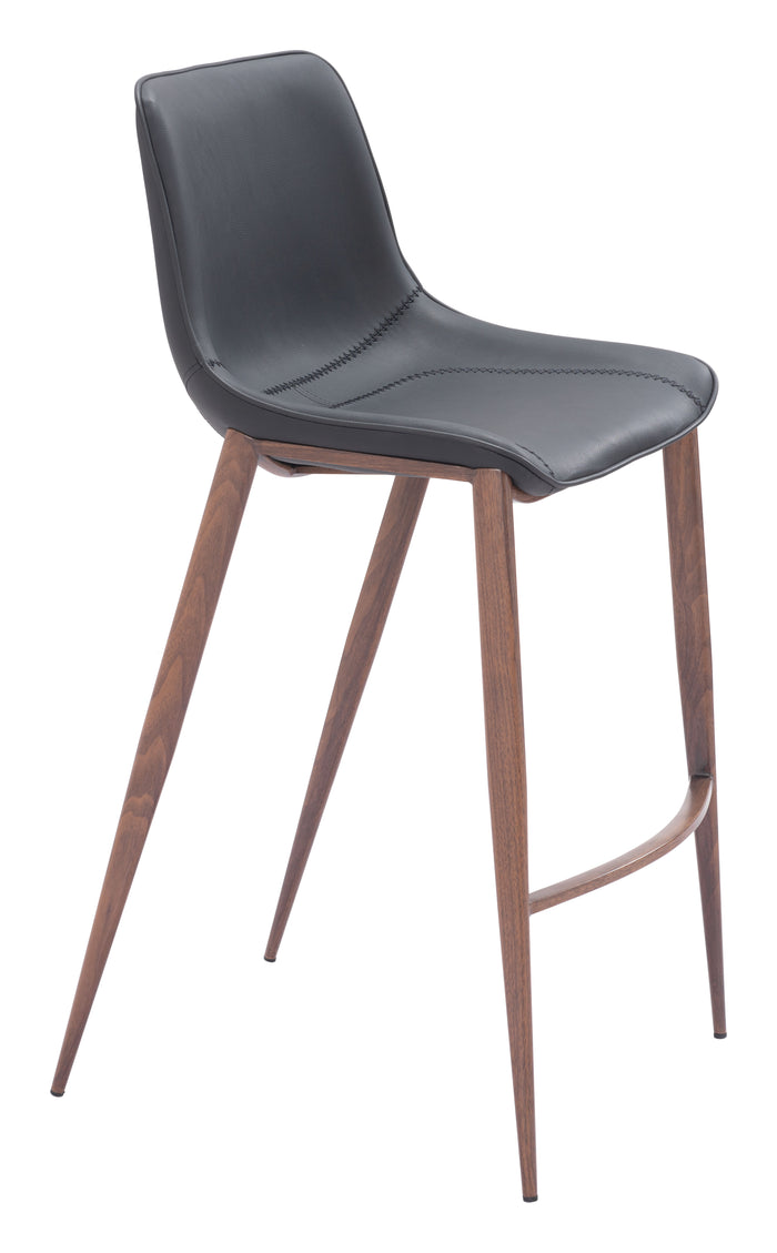 Magnus Barstool Black & Walnut