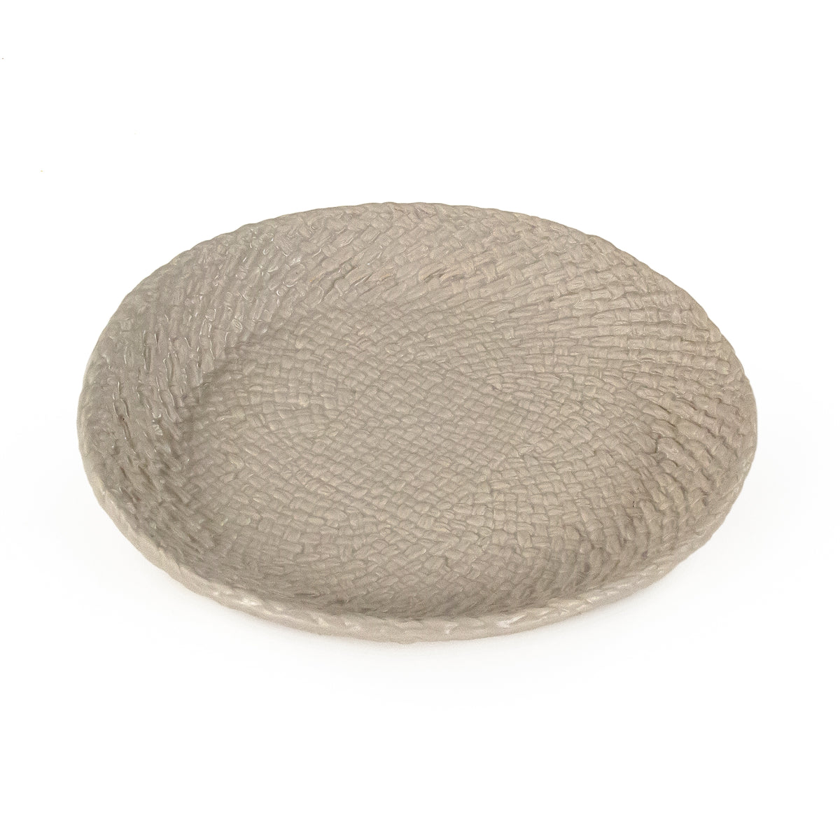 Grey Cross Weave Platter Small by Zentique