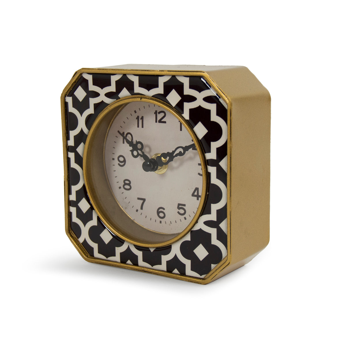 Black and White Pattern Clock by Zentique