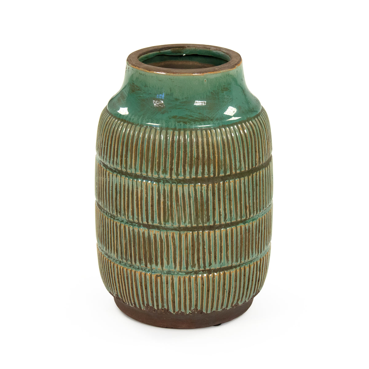 Distressed Green Vase by Zentique