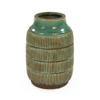 Distressed Green Vase by Zentique